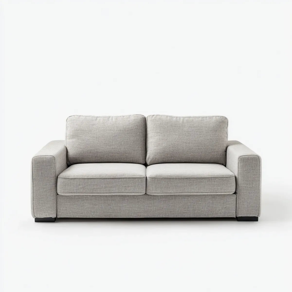 Sofa, 2 fotela szara 160 x 88 x 85 cm w prostokątnym kształcie poliestru