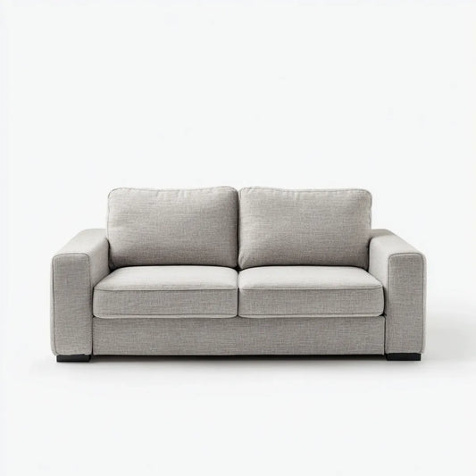 Sofa, 2 fotela szara 160 x 88 x 85 cm w prostokątnym kształcie poliestru